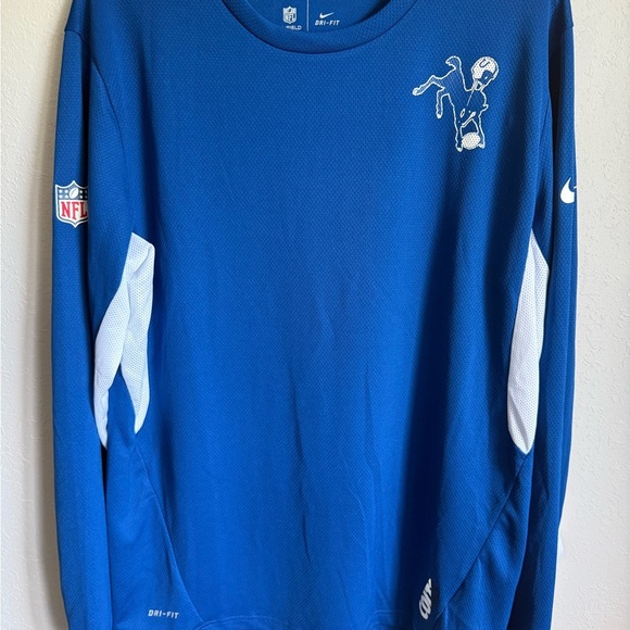 Mens NWT L Nike Dri-Fit Indianapolis Colts NFL Onfield Apparel Long Sleeve Shirt - Picture 1 of 8
